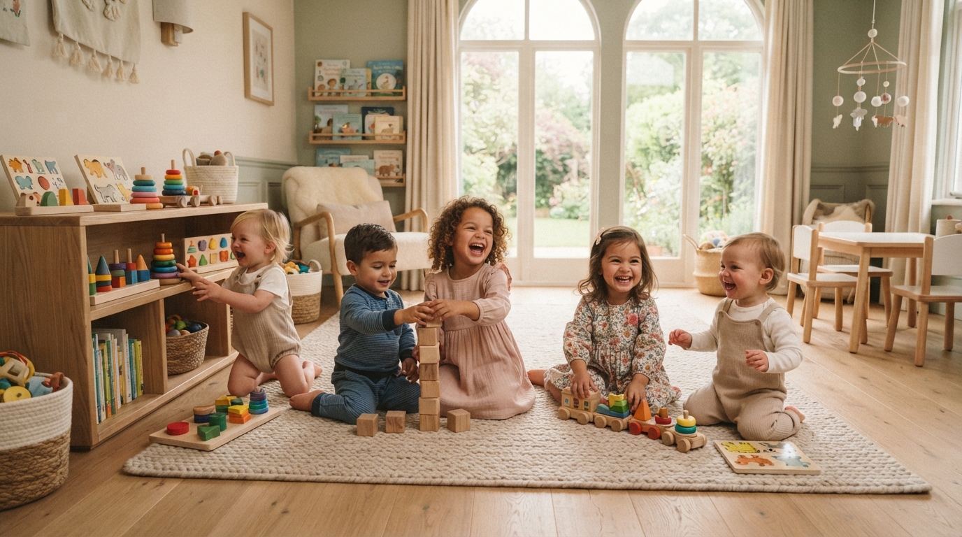 Éveil sensoriel à la crèche